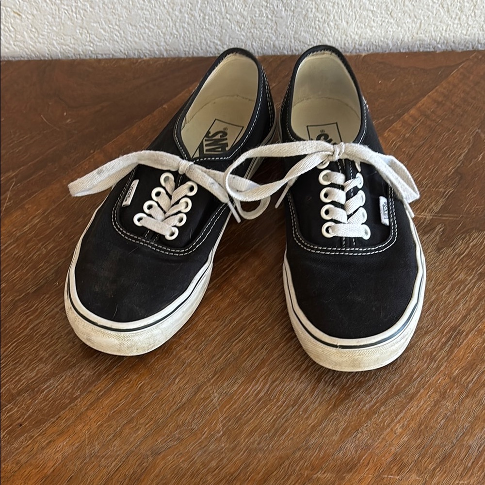 Vans Black and White Canvas Shoes